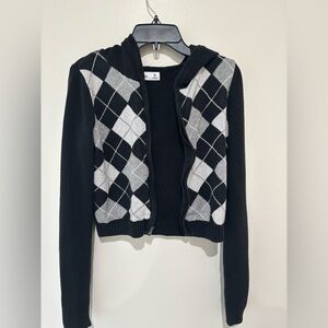 Hollister Black and Gray Jacket size medium